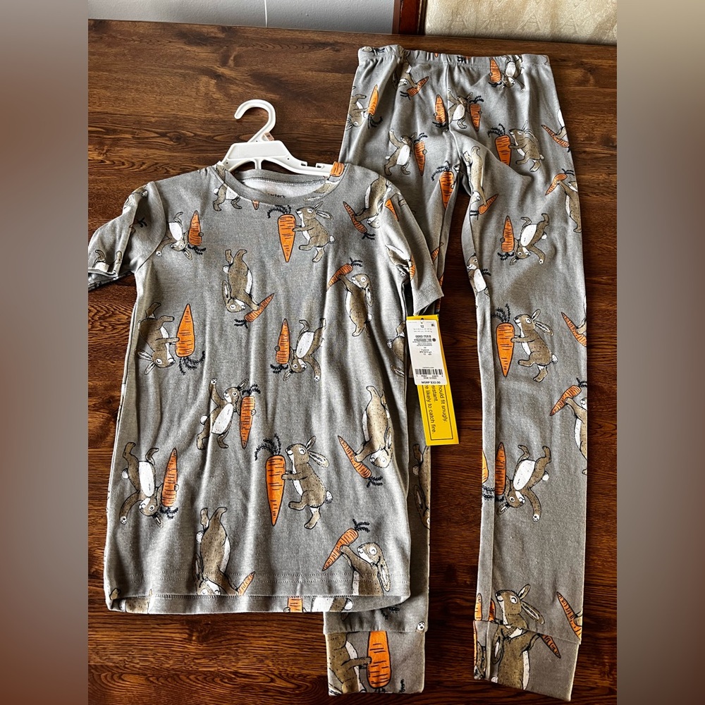 Carter's Kids Easter Bunny and Carrot 2-Piece Pajama Set Size 12